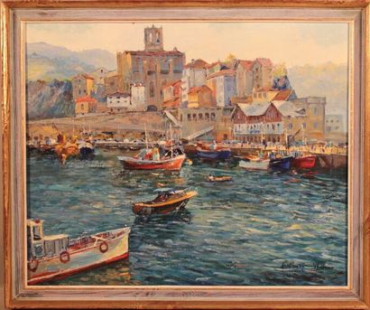 null APELLANIZ SAEZ DE IBARRA Andrés (1928)

"Port de Getaria", 1969

Huile sur toile

Signée...