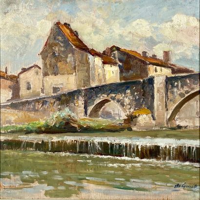 null GUEIT Louis Marius (1877-1956)

"Village au pont"

huile sur panneau

signée...