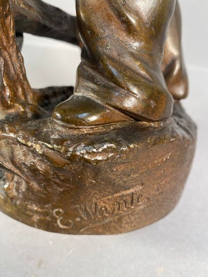 null WANTE Ernest (1872-1960)

"Pierrot dressant un canard"

Sujet en bronze signé...