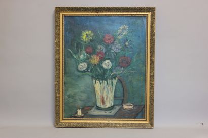 null FEDDEN "bouquet de fleurs" signée en bas à droite et datée 61 64 x 50 cm