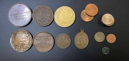 null Suite de dix médailles en bronze (souvenir du déplorable évènement du 13 juillet...