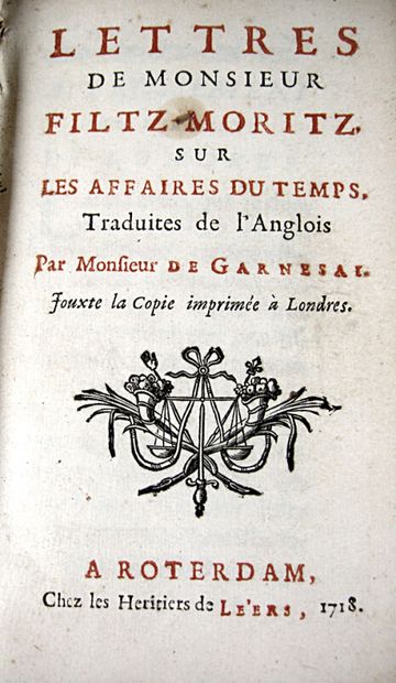 null * 93. [MARGON (Guillaume Plantavit de La Pause, abbé de). Letters of Mr. Filtz-Moritz...