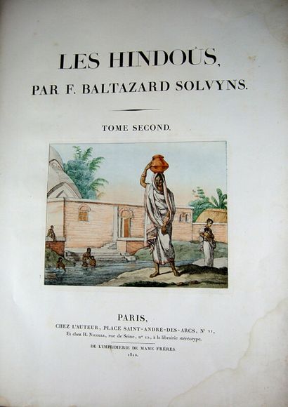 null 127. SOLVYNS (F. Baltazard). The Hindus. Paris, by the author and H. Nicolle,...