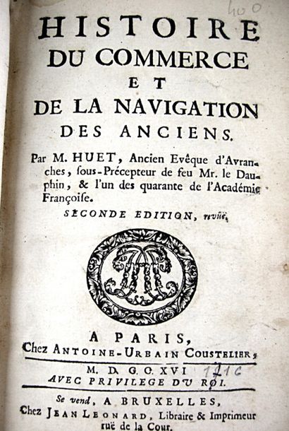 null * 71. HUET (Pierre- Daniel). A History of the Commerce and Navigation of the...