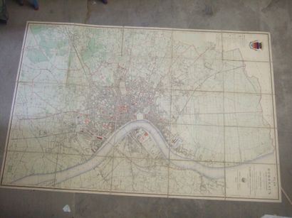 null * 281. LONGUEVILLE (Louis). A map of Bordeaux and its suburbs. Bordeaux, Féret,...