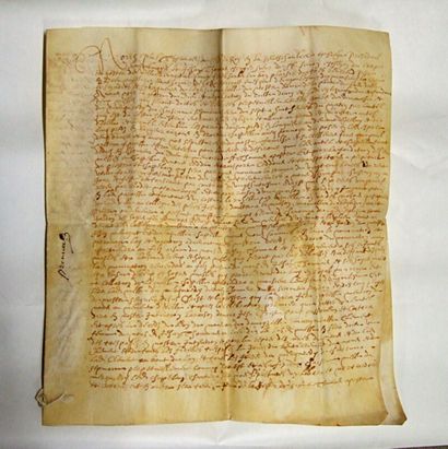 null * 223. [Angouleme Manuscript]. Manuscript on vellum recording the foundation...