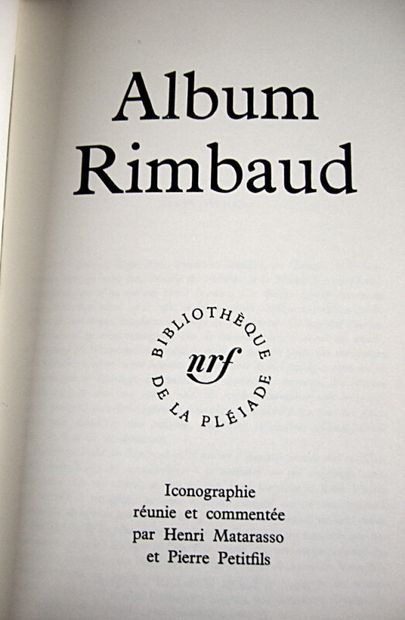 null 195. [La Pléiade]. Album Rimbaud. Paris, Bibliothèque de la Pléiade, NRF, 1967....