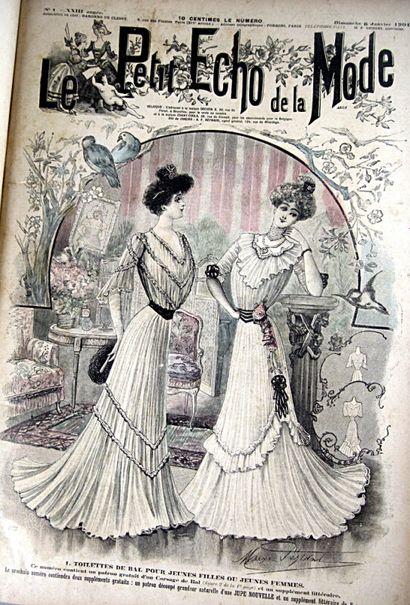 null * 98. [Fashion]. Le Petit écho de la mode. Paris, P. Orsoni, 1896-1901. 6 vol....