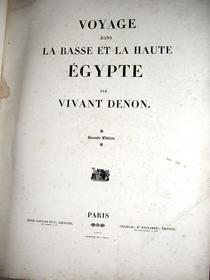 null 136. VIVANT-DENON (Dominique). Voyage dans la basse et haute Égypte pendant...