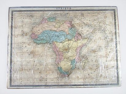 null * 213. [Atlas puzzle]. Atlas of geography. Paris, Huet, n.d. (ca. 1850). 46...