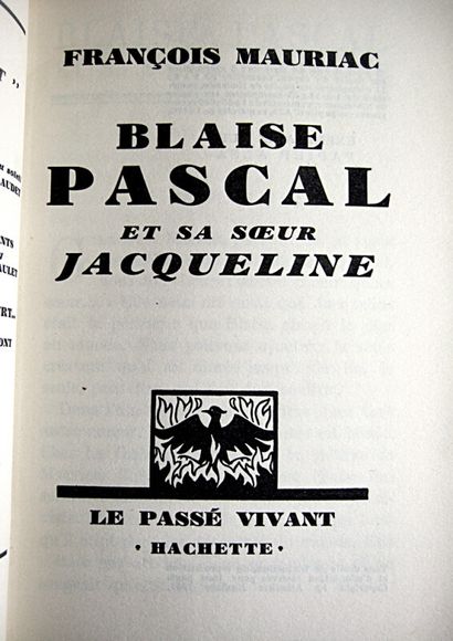 null * 180. MAURIAC (François). Set of 2 volumes:

- Ce qui était perdu. Paris, Les...