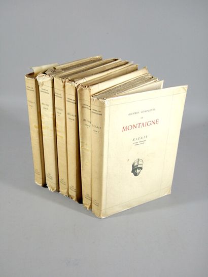 null * 186. MONTAIGNE (Michel de). Essais. Paris, Fernand Roches, 1931. 3 tomes en...