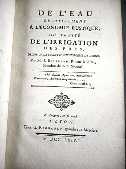null 1. [Agriculture]. Ensemble de 6 volumes XVIIIe, reliés basane fauve marbrée...