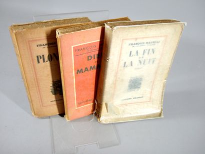 null * 183. MAURIAC (François). Set of 3 volumes.

- Plongées. Paris, Grasset, 1938....