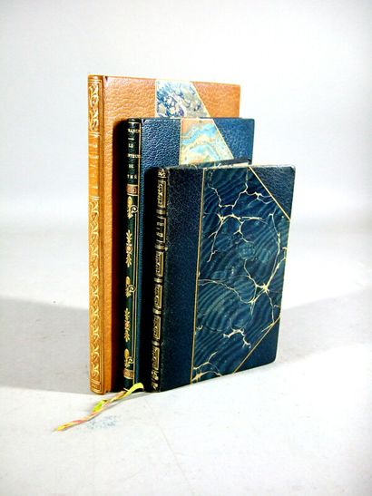 null 139. [Beautiful bindings]. Set of 3 books in signed half morocco bindings with...