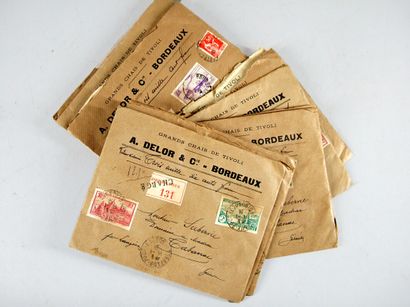 null * 246. DELOR (Alphonse). Set of 18 travelled envelopes from the great cellars...
