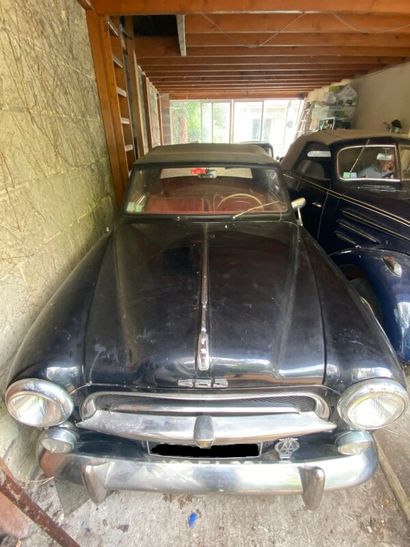  PEUGEOT type 403 du 01/01/1959, cabriolet 2 portes de couleur noire, sellerie d'origine...