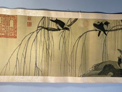 null Canards, grand kakémono, impression sur papier 34 x 220 cm