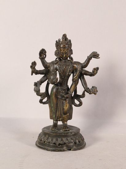 null Shiva en bronze - H. 19,5 cm
