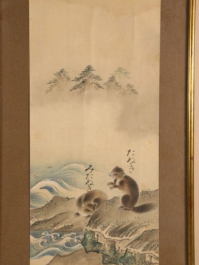 null JAPON - Fin Epoque EDO (1603 - 1868)

Ensemble de deux peintures, encre et couleurs...