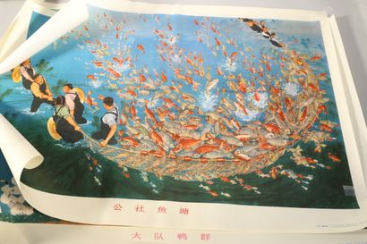 null CHINE. Lot de 13 affiches de propagande de la Révolution Culturelle