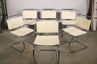 null Ludwig MIES VAN DER ROHE (1886-1969) & Knoll International

Suite de six chaises...
