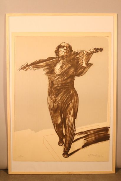 null WEISBUCH Claude (1927-2014) 

Le violonniste

estampe

73/250

76 x 56 cm

signée...