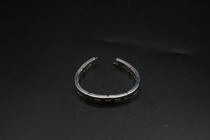 null HERMES, bracelet en argent modèle Héraclès. 48 g 55 x 44 mm (environ)