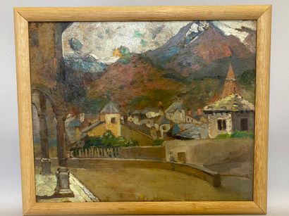 null D'AUSSY-PINTAUD Louise (1900-1990) attribuée à, 

Paysage basque

huile sur...