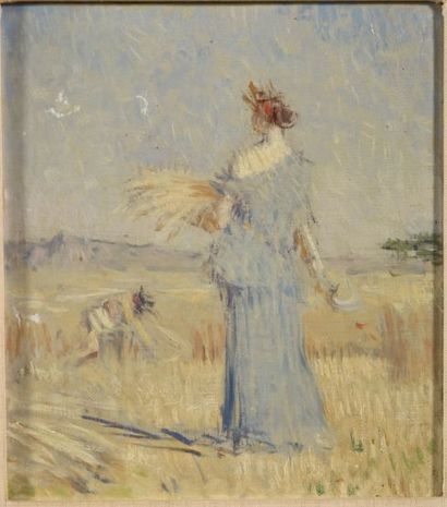 null Deux études : Femme à la coupe / Femme au champ de blé

Deux toiles sur panneau...