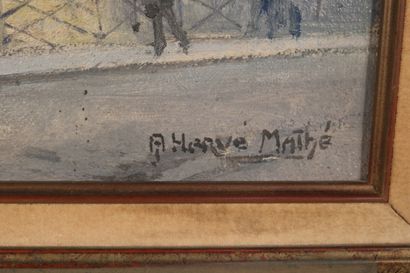 null HERVÉ-MATHÉ Jules Alfred (1868-1953) "Notre-Dame de Paris" Huile sur toile signée...