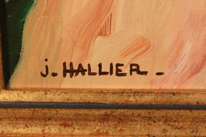 null HALLIER Jacques (1935) 

Le Campanile d'Eygalières, 1989 

huile sur toile 

signée...