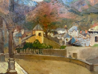 null D'AUSSY-PINTAUD Louise (1900-1990) attribuée à, 

Paysage basque

huile sur...