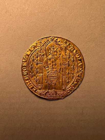 null Écu d'or de Charles V (1364-80), Franc à pied, bel état - 3,80 g - diamètre...