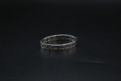 null HERMES, bracelet en argent modèle Héraclès. 48 g 55 x 44 mm (environ)