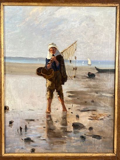 null BAUDIT Amédée (1825-1890) attribuée à - Pêche à pied sur le Bassin d'Arcachon

huile...
