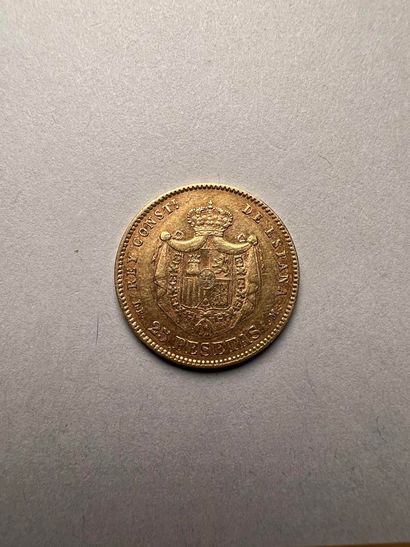 null Pièce de 25 pesetas Alfonso XII 1878 (Espagne) 8,05 g