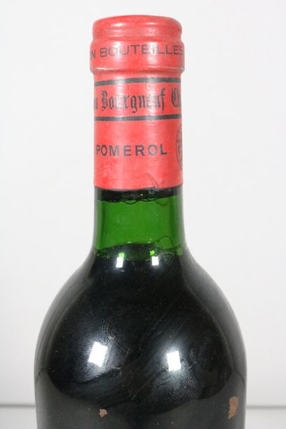 null 1 blle Ch. BOURGNEUF VAYRON Pomerol 1988 - haute épaule, étiquette sale