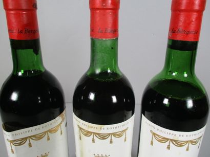 null 3 blles MOUTON CADET 1 basse, 2 mi-épaule Bordeaux 1969