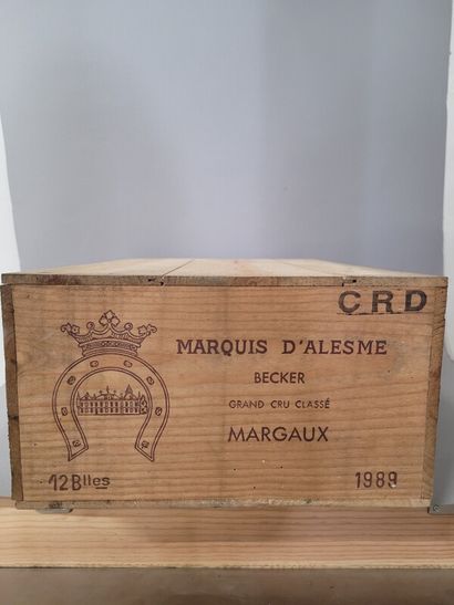 null 12 blles Ch. MARQUIS D'ALESME Margaux 1989