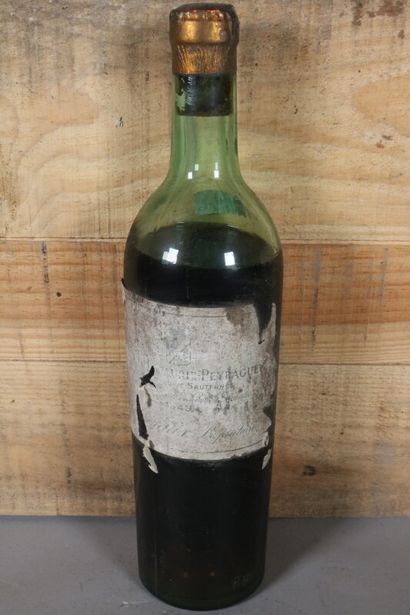 null 1 blle Ch. LAFAURIE-PEYRAGUEY Sauternes 1943 - très basse, étiquette très abîmée...