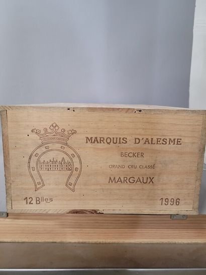 null 12 blles Ch. MARQUIS D'ALESME Margaux 1996