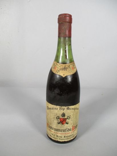 null 1blleDOMAINE DES SENECHAUXmi-épaule, étiquette saleChateauneuf-du-Pape1957