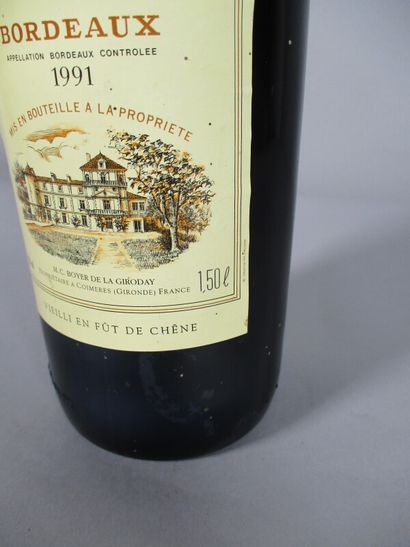 null 1 magnum Ch. LAROQUE bas goulot Bordeaux 1991