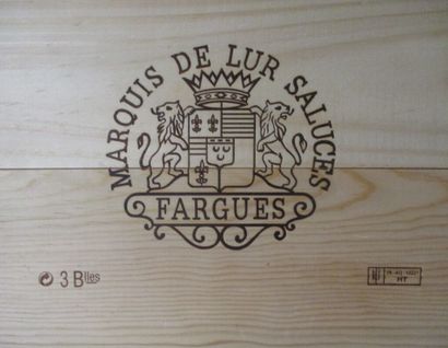 3 blles Ch. FARGUES Sauternes 2015