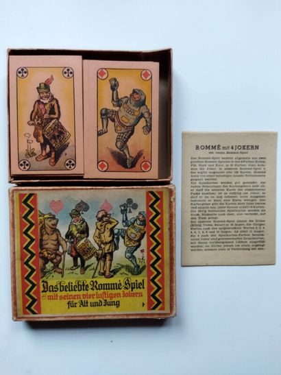 null Jeu de Rami populaire allemand avant 1940 complet de ses 52 cartes joliment...