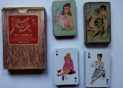 null Lot de 4 jeux « coquins »

année 1960 environ - complet : darling- pin up- paradise...