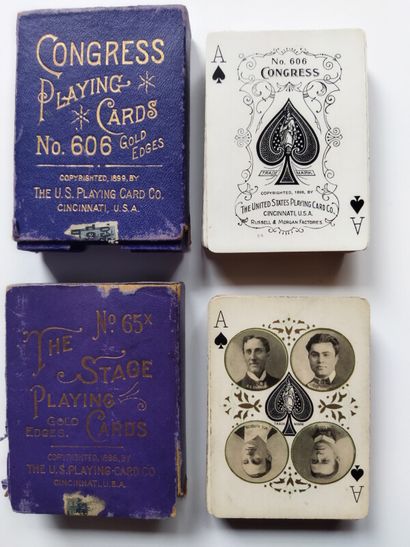 null Etats-Unis

The Stage Playing cards N°65 USPC Cincinnati 1896. Complet 52/52...