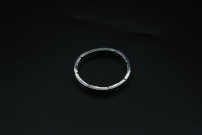 null Hermès, silver bracelet model Héraclès. 48 g 55 x 44 mm (approximately)