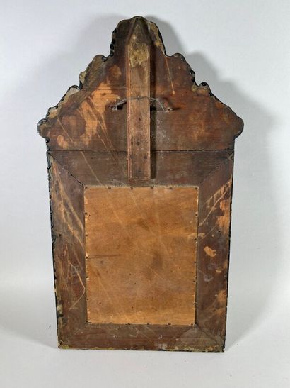 null Glace à parcloses de style Louis XV, cadre doré - 60 x 34,5 cm
